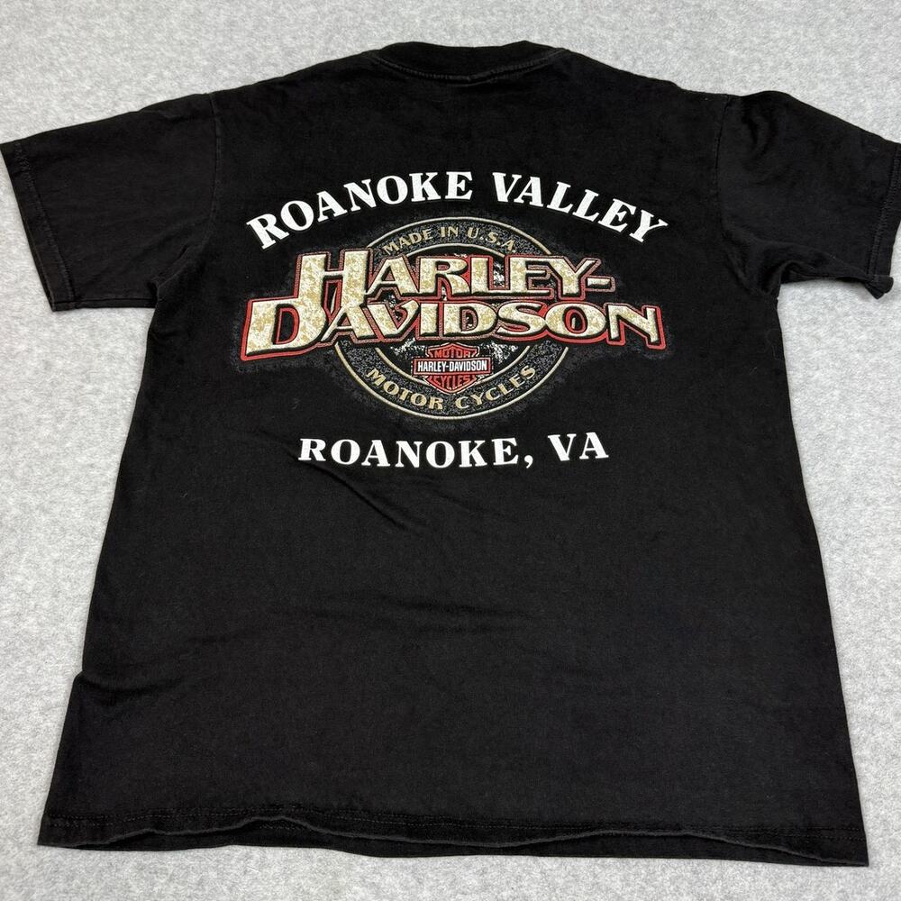 Vintage 90s Harley Davidson Mens Size M Roanoke V… - image 2